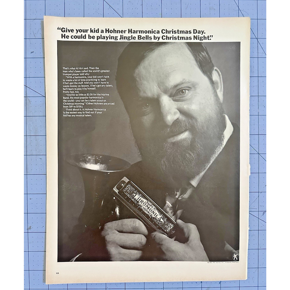 1967 Print Ad Al Hirt Trumpet Harmonica Super Chromonica Hohner